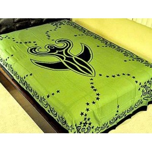 Nile Moon Goddess Green Tapestry