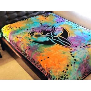 Nile Moon Goddess Tie Dye Bedspread