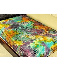 Goddess Saraswati Tie Dye Cotton Tapestry