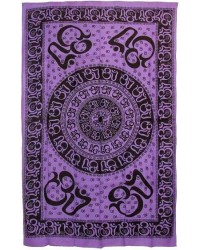 Om Symbol Purple Full Size Tapestry