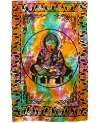 Buddha Tie Dye Full Size Cotton Tapestry