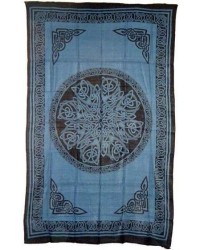 Celtic Knot Blue Cotton Full Size Tapestry