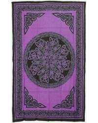 Celtic Knot Purple Cotton Full Size Tapestry