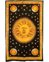 Solar Eclipse Gold Tapestry Bedspread