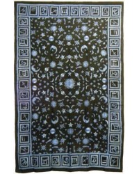 Zodiac Stars Blue Full Size Tapestry