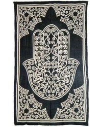 Hamsa Hand of Protection Cotton Full Size Bedspread