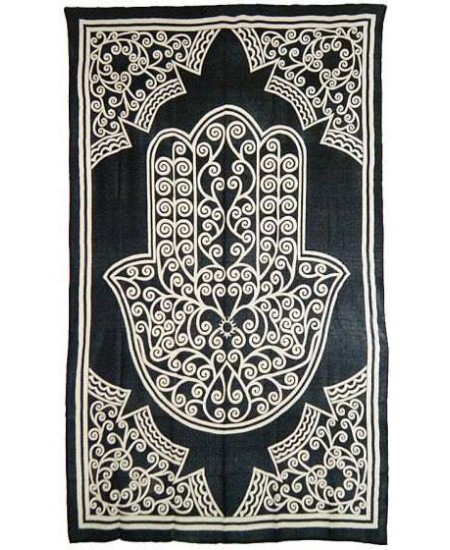 Hamsa Hand of Protection Cotton Full Size Bedspread