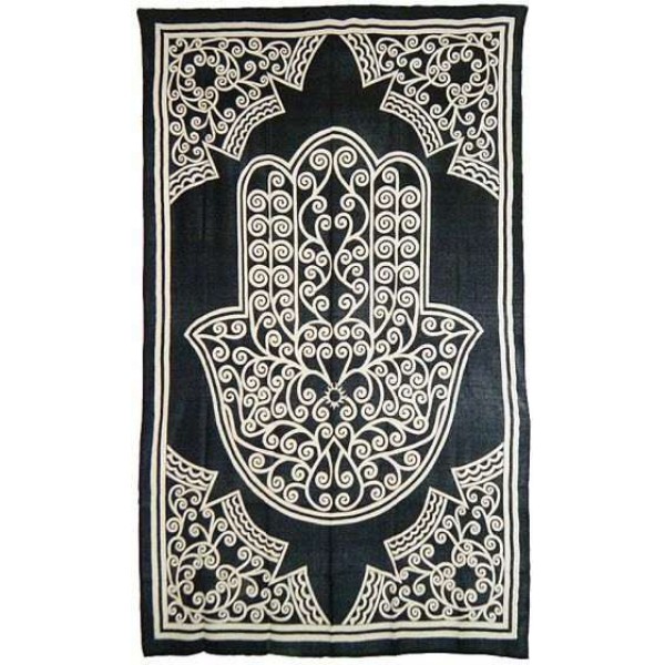 Hamsa Hand of Protection Cotton Full Size Bedspread