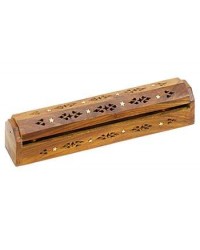 Wood Box Incense Burner with Stars