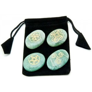 Celtic Aventrine Gemstone Set in Velvet Pouch