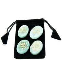 Celtic Jade Gemstone Set in Velvet Pouch