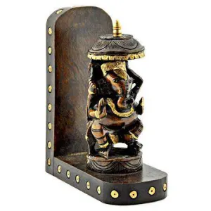 Lord Ganesh Carved Wood Wall Altar