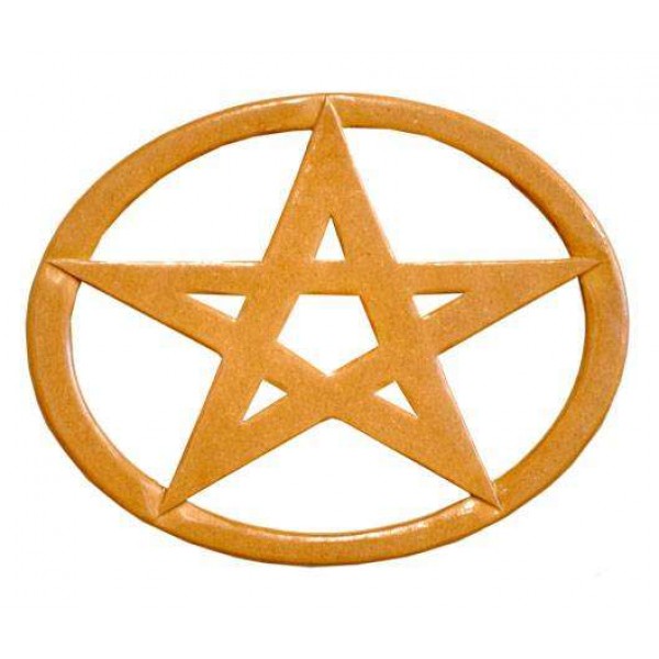 Pentacle Oval Wood Wall Plaque