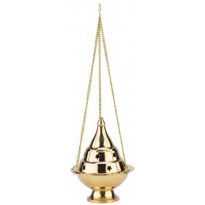 Hanging Brass Incense Burner - 4 Inch
