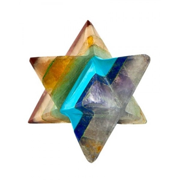 7 Chakra Merkaba Gemstone Star