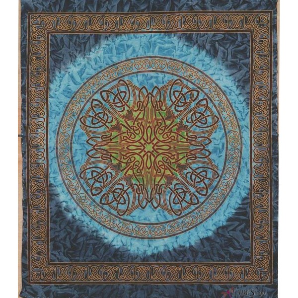 Celtic Print Turquoise Tapestry