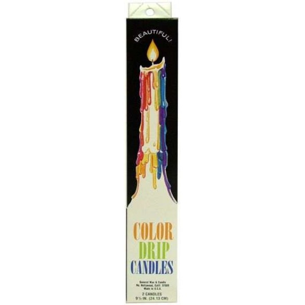 Multi Color Drip Taper Candles