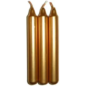 Gold Metallic Mini Taper Spell Candles