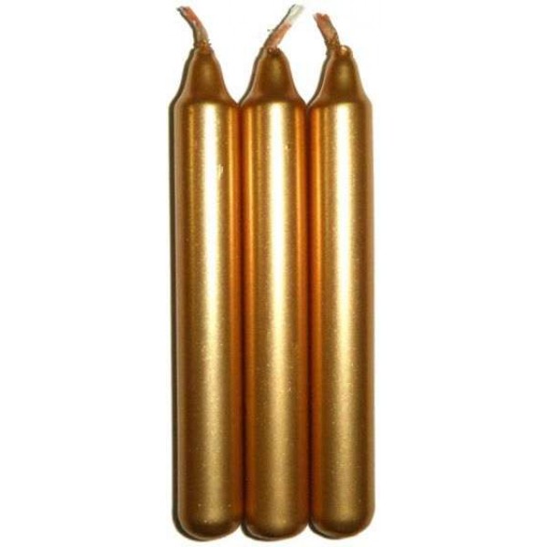 Gold Metallic Mini Taper Spell Candles