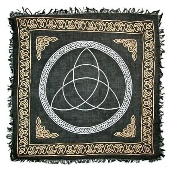 Triquetra Large Altar Cloth - Gold and Black