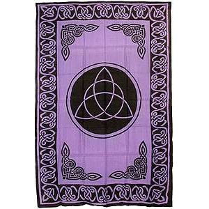 Triquetra Charmed Purple Cotton Full Size Tapestry