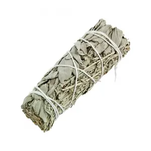 White and Blue 4 Inch Sage Stick for Prosperity