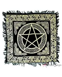 Pentacle Altar Cloth - Gold and Black