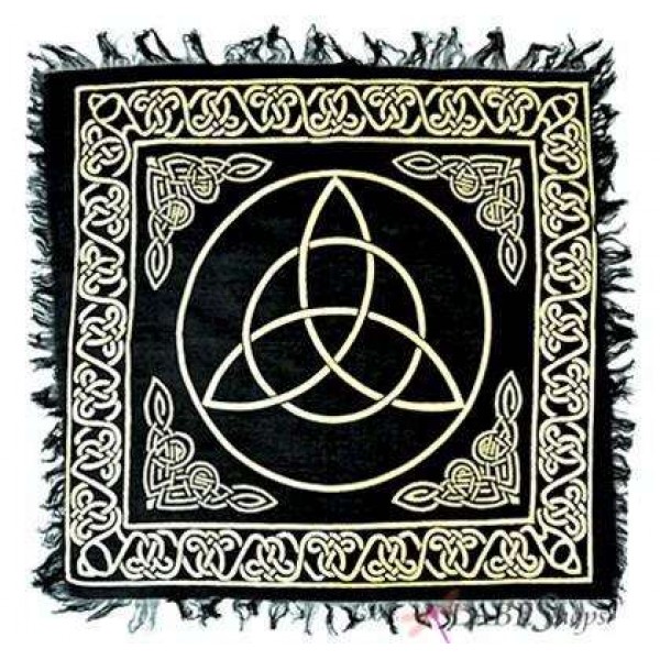 Triquetra Altar Cloth - Gold and Black