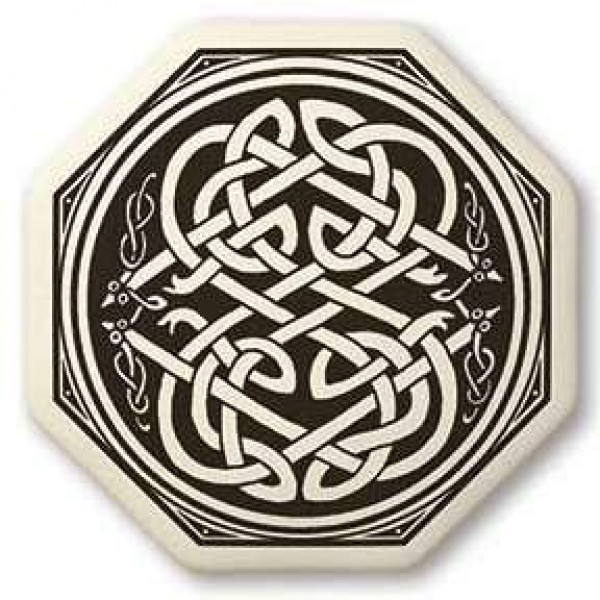 Celtic Serpent Porcelain Octagonal Necklace