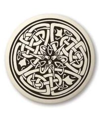 Celtic Serpent Porcelain Round Necklace