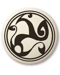 Celtic Spirals Porcelain Round Necklace