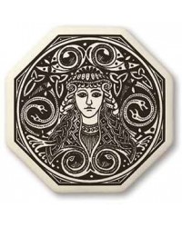 Brigantia Goddess Porcelain Octagon Necklace