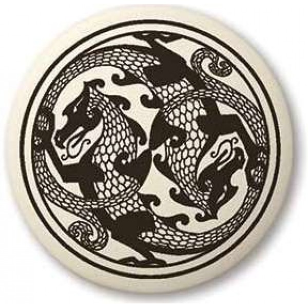 Dragon Round Porcelain Necklace