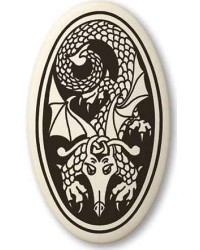 Dragon Oval Celtic Porcelain Necklace
