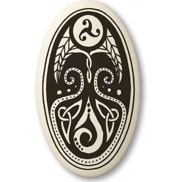 Cerridwen, Goddess of Transformation Oval Porcelain Necklace