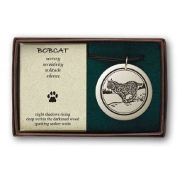 Bobcat Pathfinder Animal Totem Porcelain Necklace