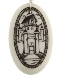 Camelot Arthurian Legends Porcelain Necklace