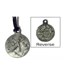 Aquarius Zodiac Pewter Necklace