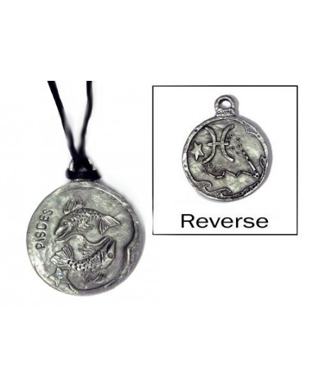 Pisces Zodiac Pewter Necklace