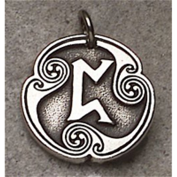 Pertho - Rune of Luck Pewter Talisman