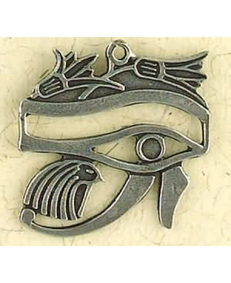 Eye of Horus with Lotus Pewter Necklace