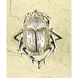 Scarab Sterling Silver Poison Ring