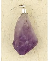 Amethyst Natural Crystal Capped Necklace