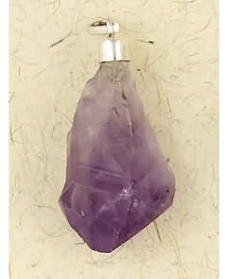 Amethyst Natural Crystal Capped Necklace