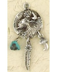 Buffalo Animal Spirit Sterling Silver Necklace