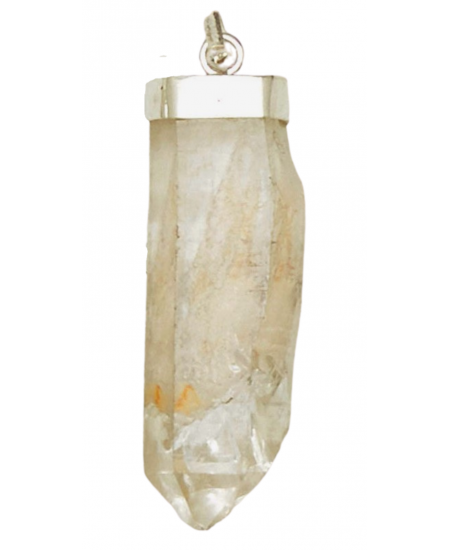 Clear Quartz Natural Crystal Capped Necklace