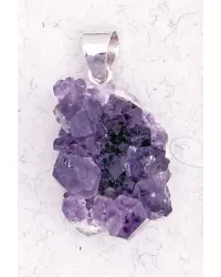 Amethyst Natural Druzy Pendant