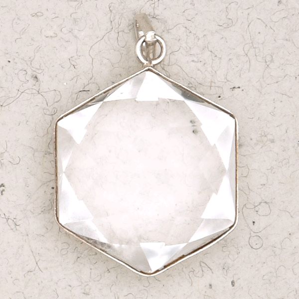 Clear Quartz 6 Point Prisma Star Pendant