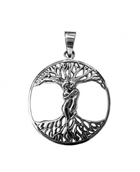 Lovers Tree of Life Sterling Silver Pendant