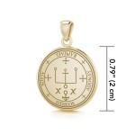 Archangel Raphael Sigil Solid Gold Small Pendant
